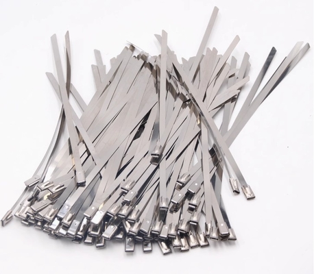 4.6*200mm Heavy Duty 304 Stainless Steel Zip Ties Self-Locking Metal Cable Ties For Outdoor Use
