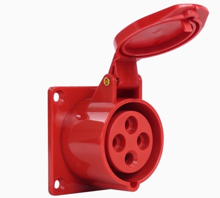 4 Pole 32A Industrielle versteckte Anlage Steckdose 400V IP 67 Wasserdichte Steckdose