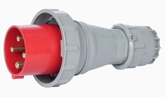 4 Steckdosen 63A IP67 Industriebahnstecker 3pol 4pol 5pol Wasserdichte Stecker 380V-415V
