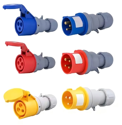 5X63 63A 5P Industriewasserdichte Steckdosen und Steckdosen 5 Pin IP67 16A 32A Standard Industrie Steckdosen