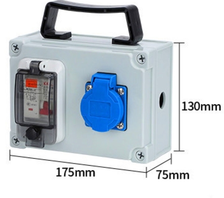 IP65 Plastik-Handheld-Wasserdichte Verteilfach für den Außenbereich Portable Electric Box 16A 32A 63A