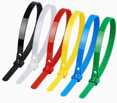 2.5*200 PA66 Farbverstellbares Selbstverriegelungs-Nylon-Kabel-Zip-Bindungen 200mm Langlebig für Industrie